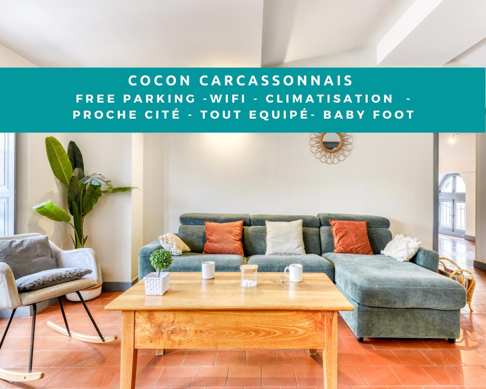 Apartamento Cocon Carcassonnais - Free Parking - Wifi - Climatisation - Equipee