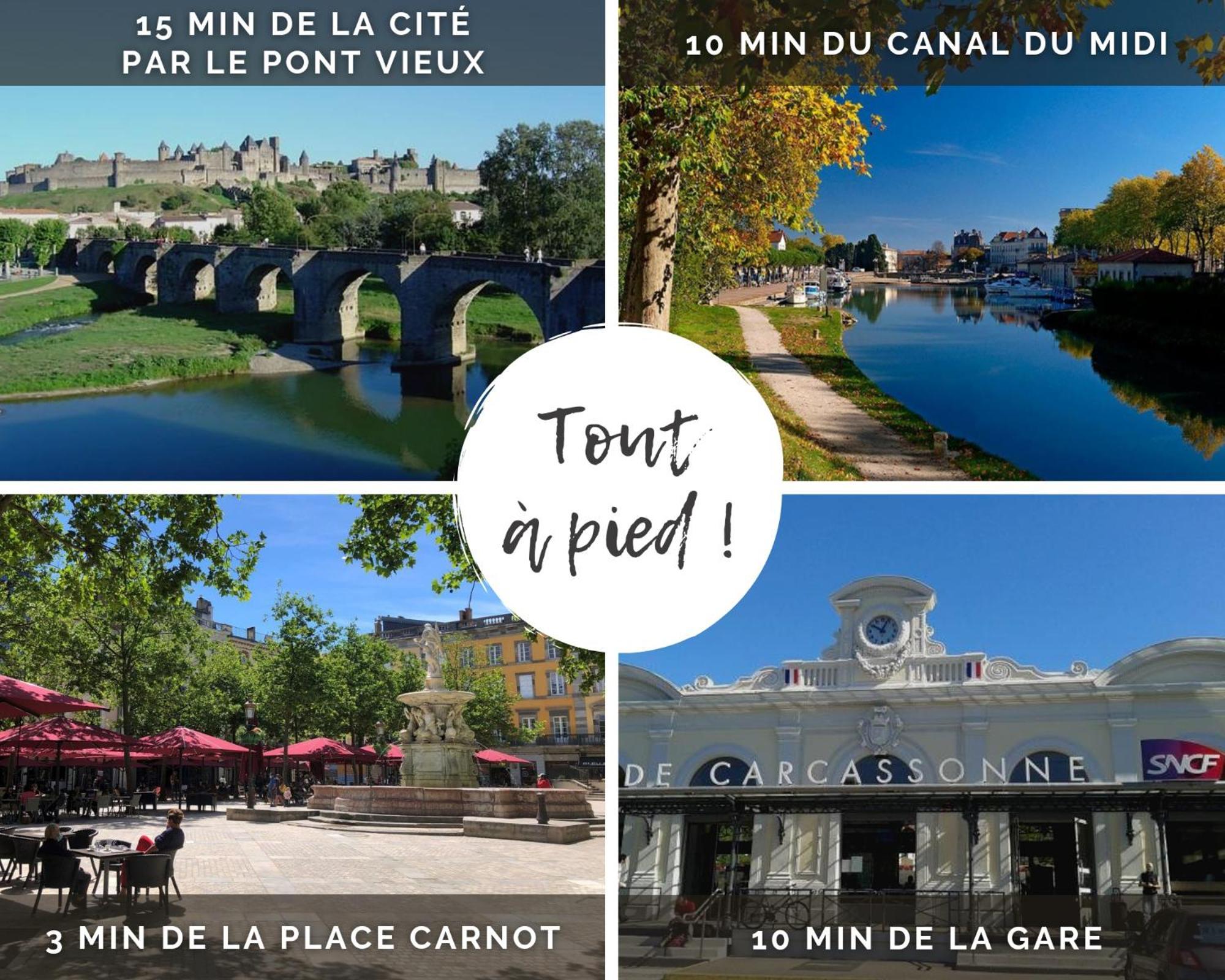 Cocon Carcassonnais - Free Parking - Wifi - Climatisation - Equipee Carcasona